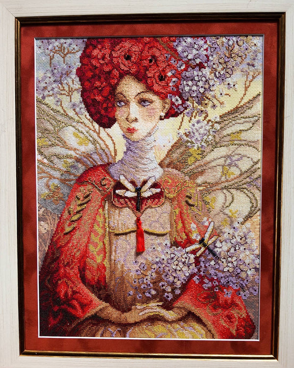 DIY Cross stitch kit with a printed canvas