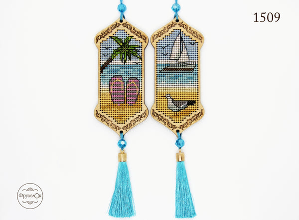 DIY Cross stitch kit on wood