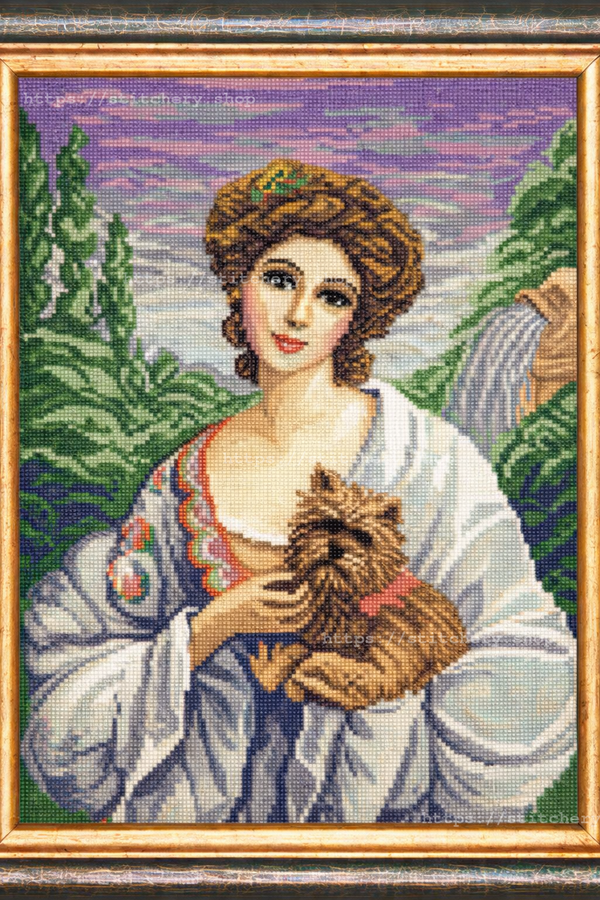 DIY Cross Stitch Kit with Printed canvas