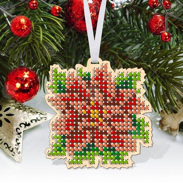 Christmas Bead Embroidery Kit Christmas toys Set 5 pcs Christmas tree toys