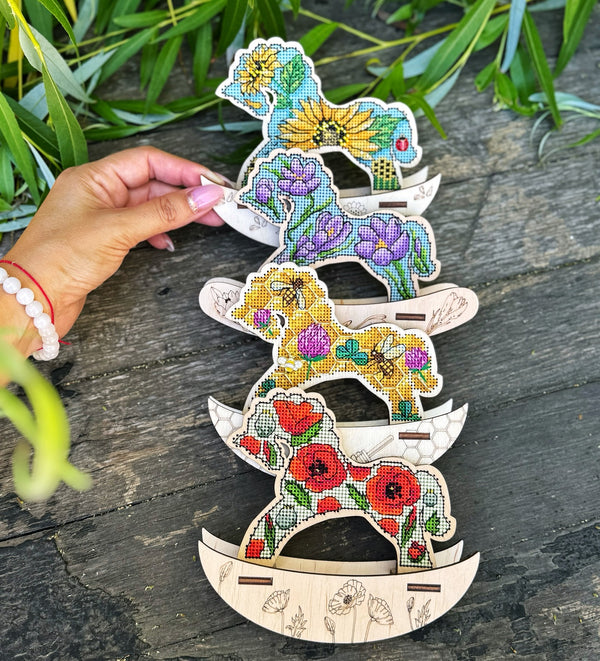 π DIY Counted Cross Stitch Kit Rocking Horse