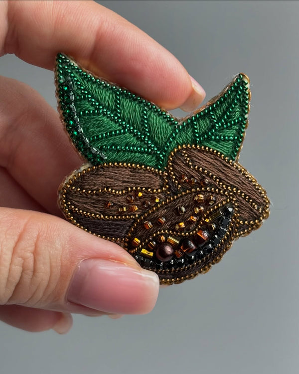 Beadwork kit for creating broоch