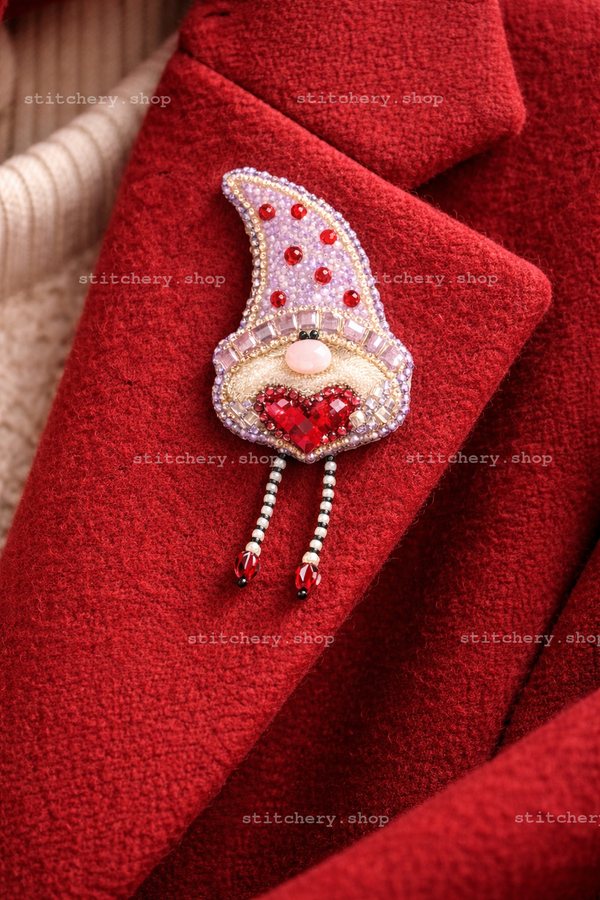 Beadwork kit for creating broоch