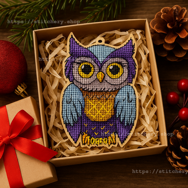 DIY Cross stitch kit on wood