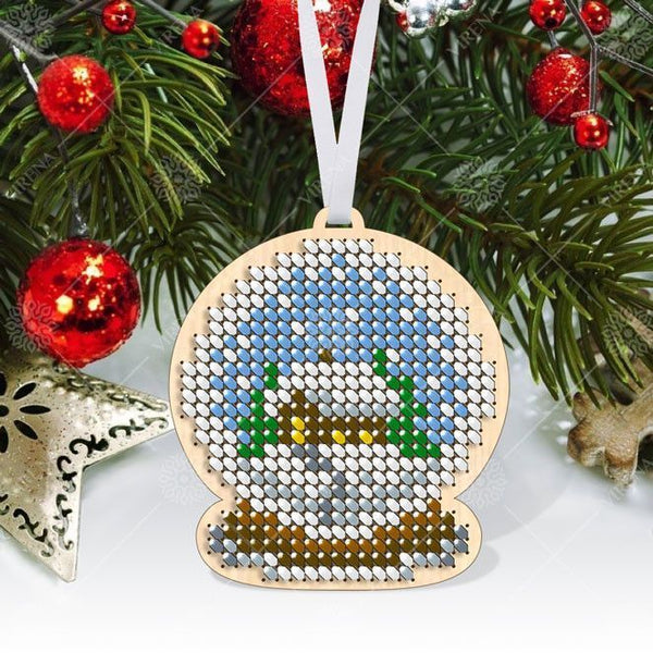Christmas Bead Embroidery Kit Christmas toys Set 5 pcs Christmas tree toys