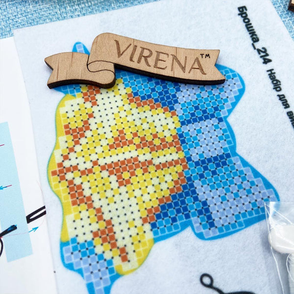 Beadwork kit for creating broоch