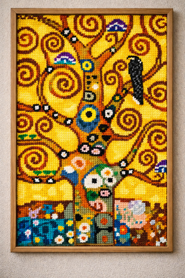 DIY Printed Tapestry Kit āāThe Tree of Lifeā, by Gustav Klimtā Needlepoint Kit