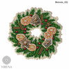 DIY Beaded Door Wreath Kit "Christmas" Embroidery on wood, Home decoration