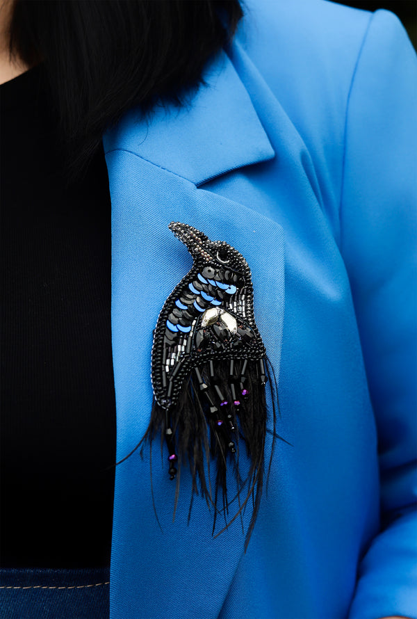 Beadwork kit for creating brooch