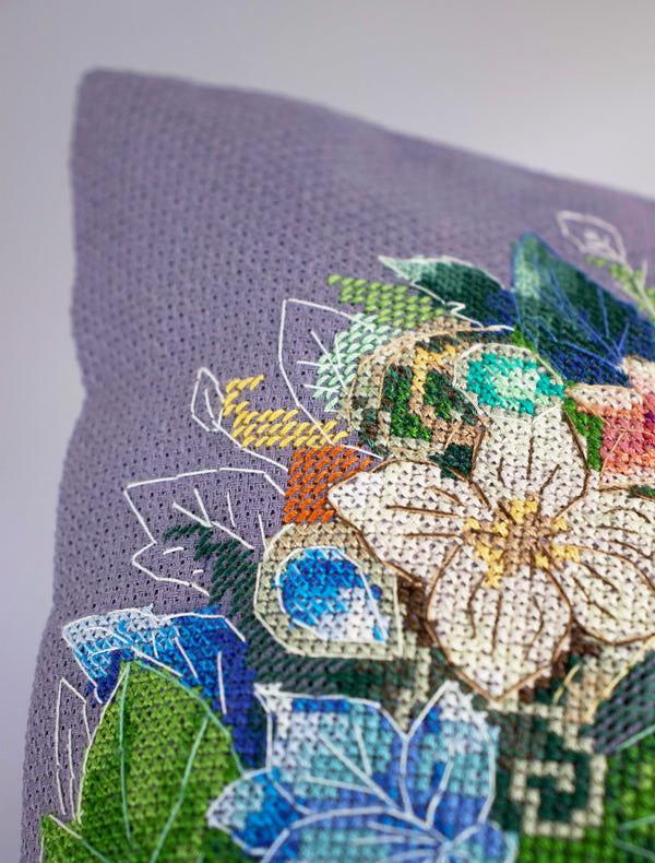 DIY Cross Stitch Pillow Kit