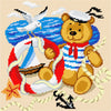 DIY Cross Stitch Kit "Sailor Bear" with Printed Tapestry Canvas