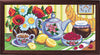 DIY Cross Stitch Kit "Tea in the kitchen" with Printed Tapestry Canvas