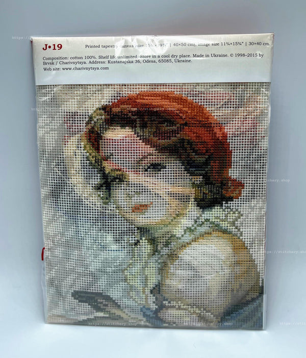 DIY Cross Stitch Kit with Printed canvas