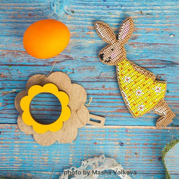 DIY Bead Embroidery Kit on Wood