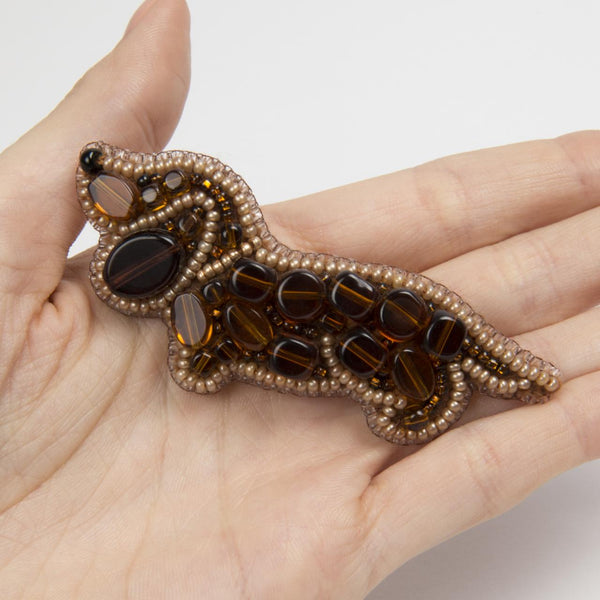 Beadwork kit for creating broоch
