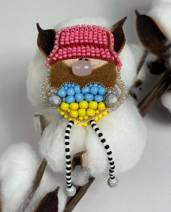 Beadwork kit for creating broоch