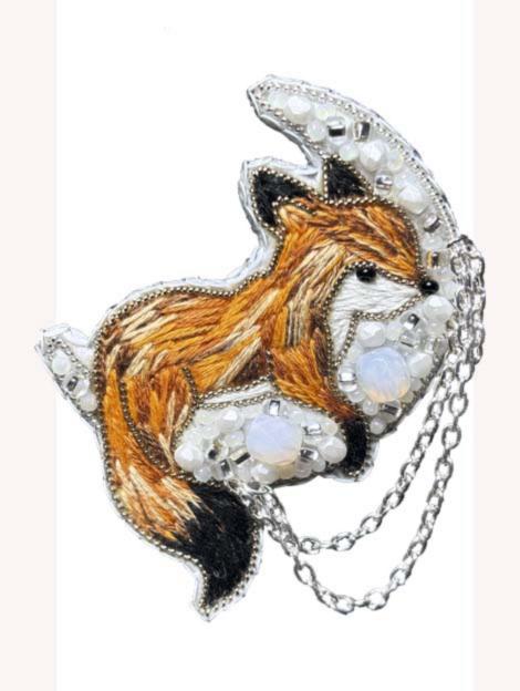 Beadwork kit for creating broоch