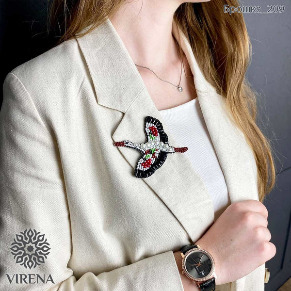 Beadwork kit for creating broоch