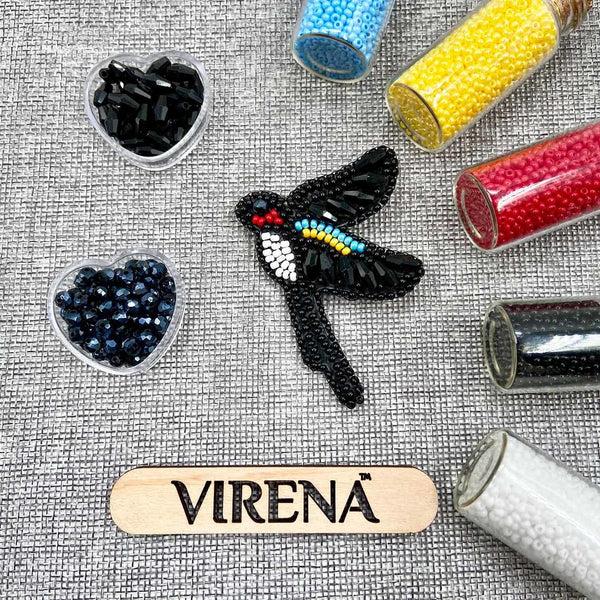 Beadwork kit for creating broоch