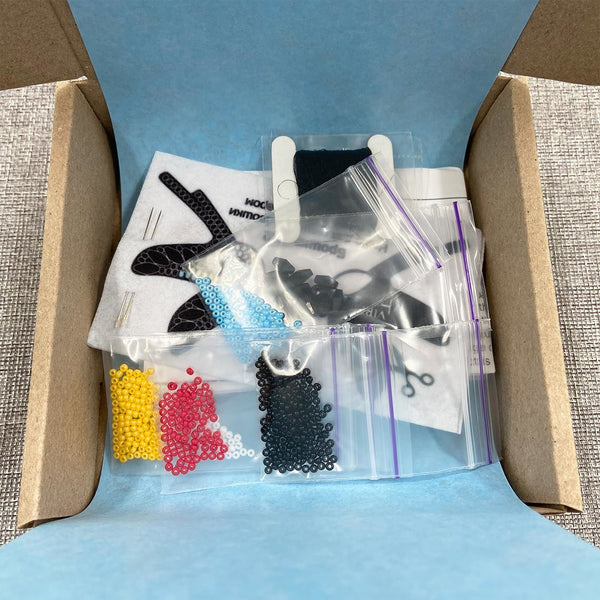 Beadwork kit for creating broоch