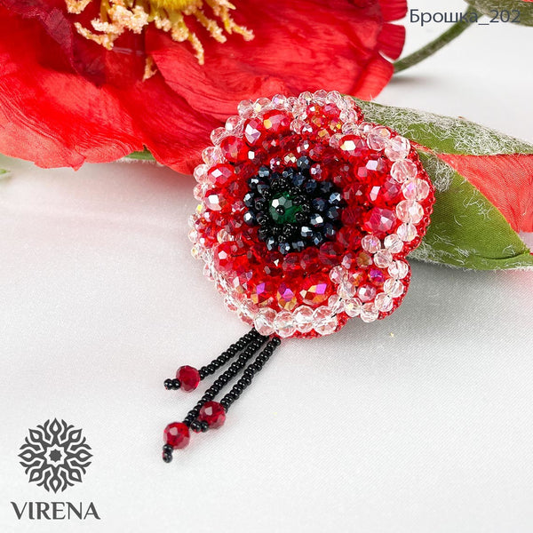 Beadwork kit for creating broоch