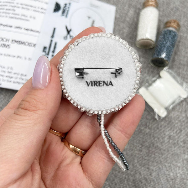 Beadwork kit for creating broоch