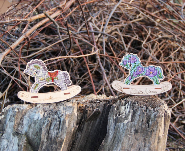 π DIY Counted Cross Stitch Kit Rocking Horse