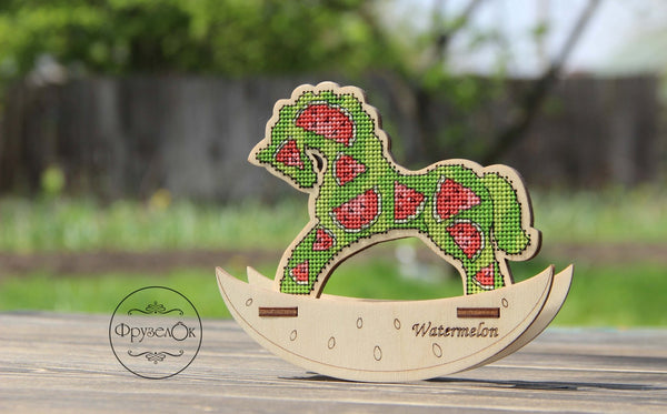 π DIY Counted Cross Stitch Kit Rocking Horse