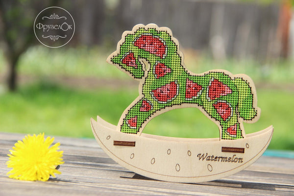 π DIY Counted Cross Stitch Kit Rocking Horse