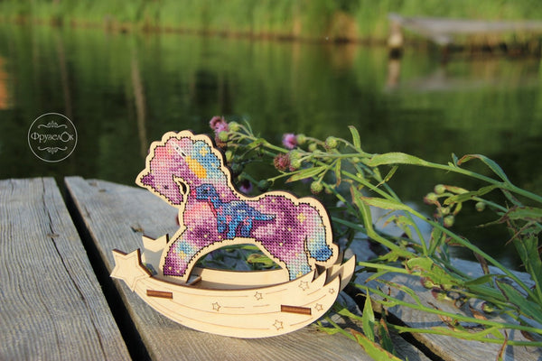 π DIY Counted Cross Stitch Kit Rocking Horse