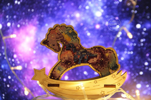 π DIY Counted Cross Stitch Kit Rocking Horse