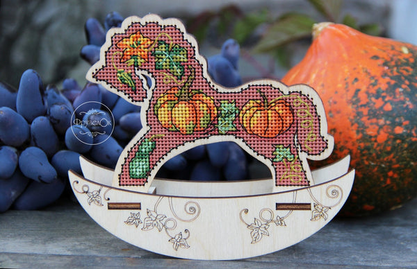 π DIY Counted Cross Stitch Kit Rocking Horse