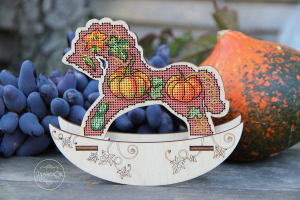 π DIY Counted Cross Stitch Kit Rocking Horse