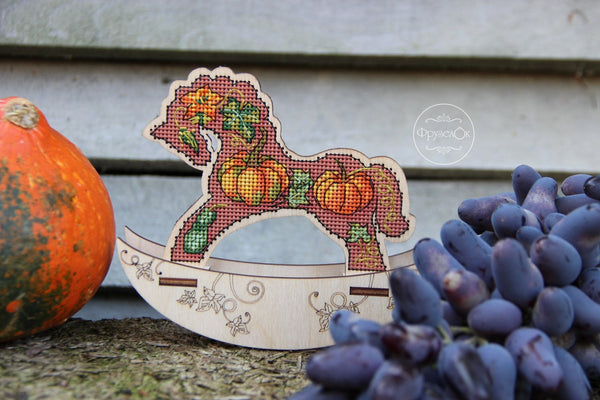π DIY Counted Cross Stitch Kit Rocking Horse