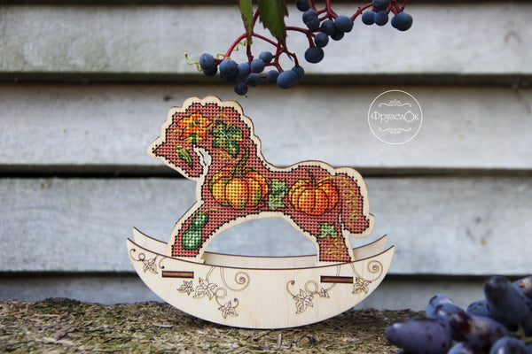 π DIY Counted Cross Stitch Kit Rocking Horse