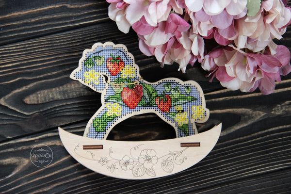 π DIY Counted Cross Stitch Kit Rocking Horse