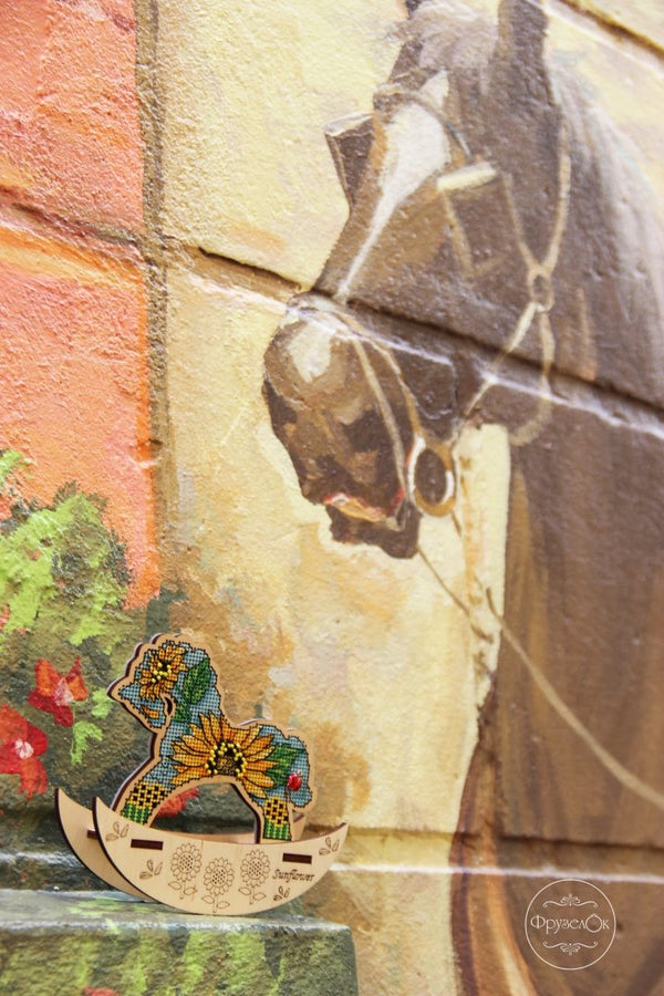 π DIY Counted Cross Stitch Kit Rocking Horse