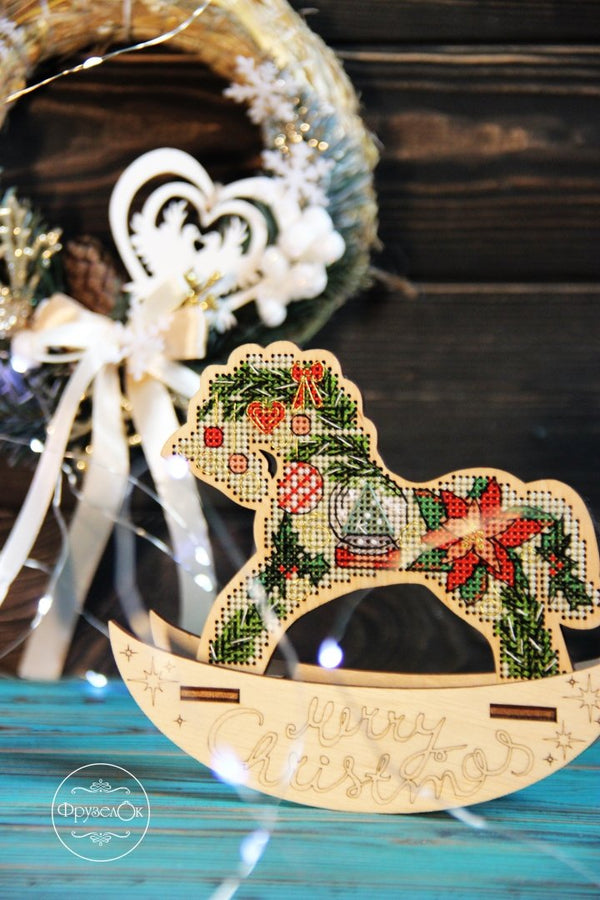 π DIY Counted Cross Stitch Kit Rocking Horse