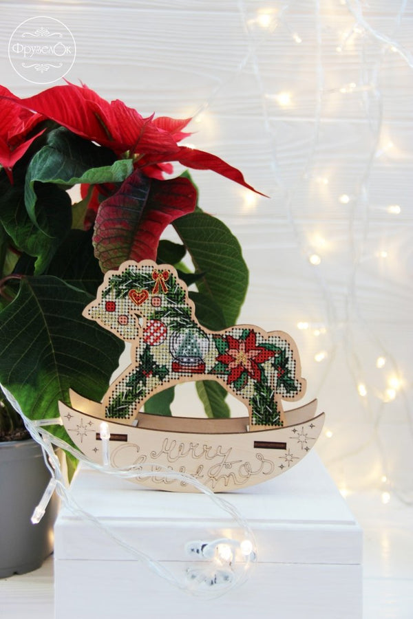 π DIY Counted Cross Stitch Kit Rocking Horse