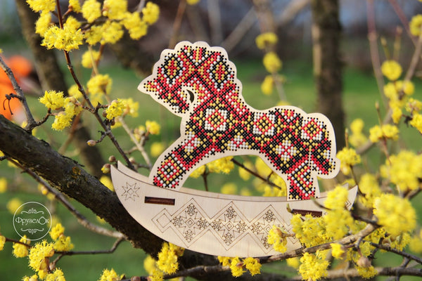 π DIY Counted Cross Stitch Kit Rocking Horse