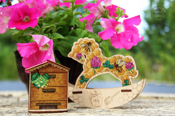 π DIY Counted Cross Stitch Kit Rocking Horse