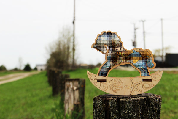 π DIY Counted Cross Stitch Kit Rocking Horse