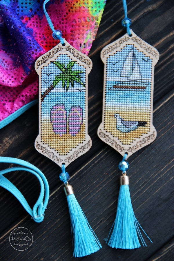 DIY Cross stitch kit on wood