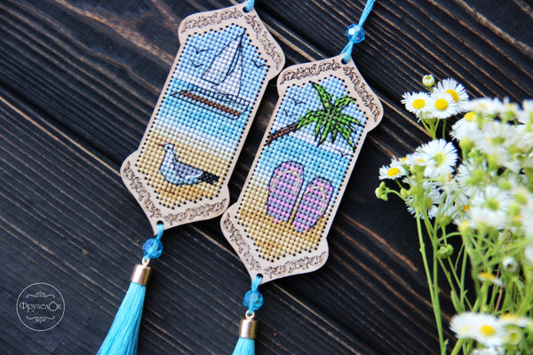 DIY Cross stitch kit on wood