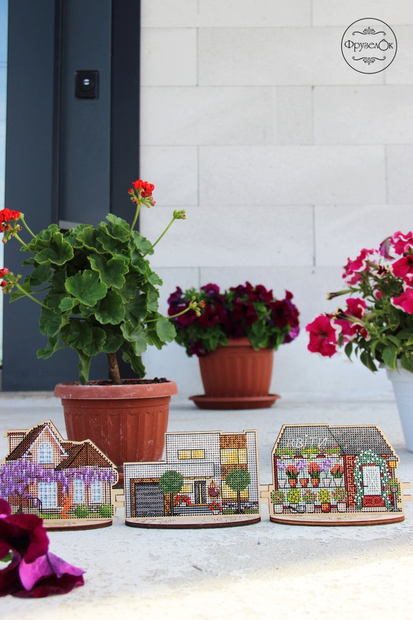 DIY Cross stitch kit on wood