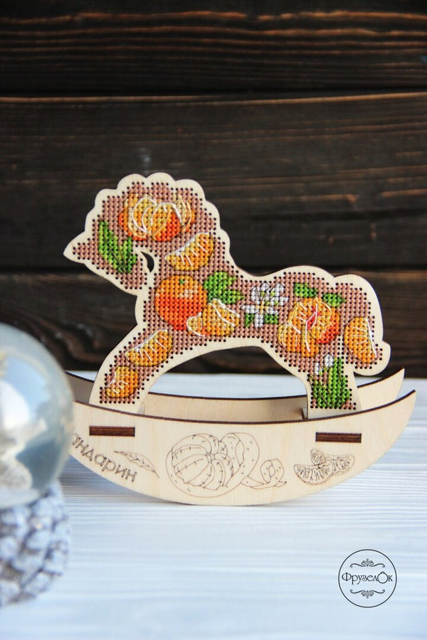 π DIY Counted Cross Stitch Kit Rocking Horse