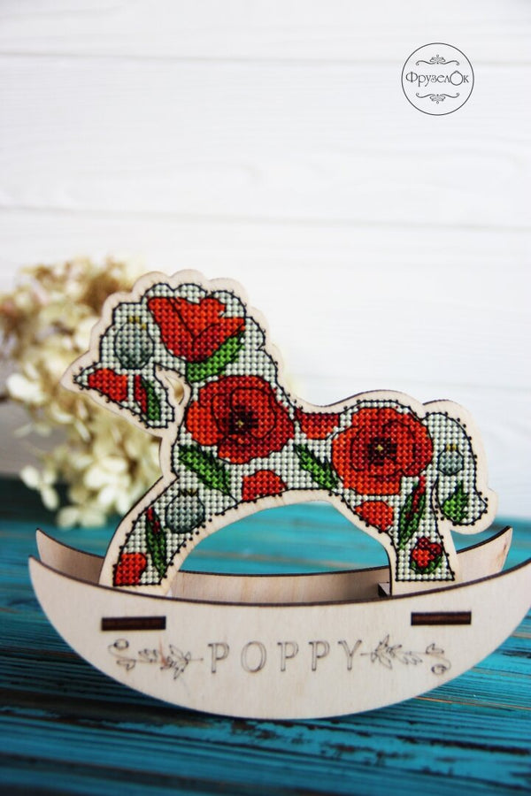 π DIY Counted Cross Stitch Kit Rocking Horse