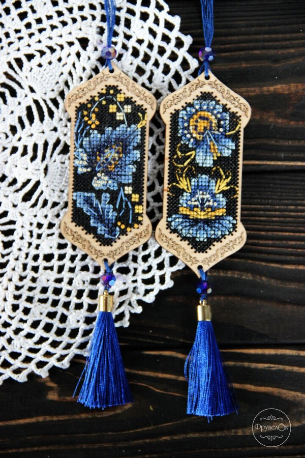 DIY cross stitch kit on wood