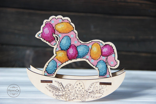 π DIY Counted Cross Stitch Kit Rocking Horse
