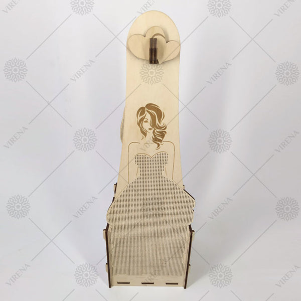 DIY Bottle Holder Kit, Bead embroidery on wood craft kit